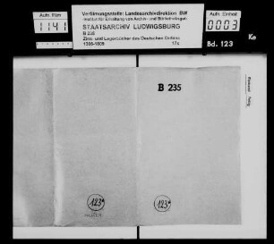 Amt Neuhaus: Lehen- und Zinsbuch zu Markelsheim, Igersheim, Apfelbach und Bernsfelden, mit Namensregister