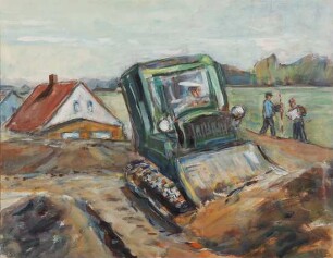 Willi Schieber - Raupe bei Erdarbeiten