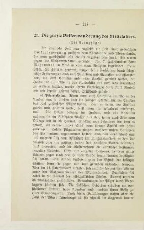 27. Die große Völkerwanderung des Mittelalters
