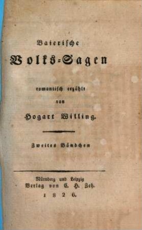 Baierische Volks-Sagen, 2