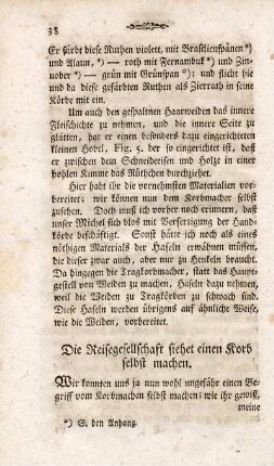 Die Reisegesellschaft siehet einen Korb selbst machen