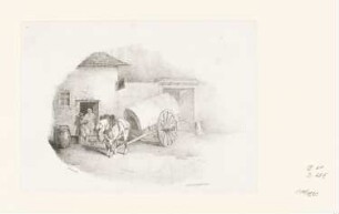 Ausgespanntes Karrenpferd, Blatt 3 der Folge "Suite de huit petites Pièces"