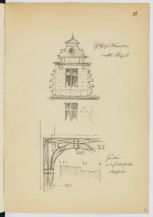 Schloss Hann. Münden: Details (aus: Skizzen- und Fotoalbum 22)