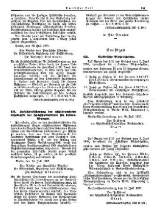 Unfallversicherung der nichtbeamteten Lehrkräfte der Hochschulinstitute für Leibesübungen : [körperliche Erziehung] ; [Für das Reich] ; [Amtliche Erlasse] ; [Amtlicher Teil]