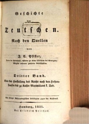 Geschichte der Teutschen : nach den Quellen