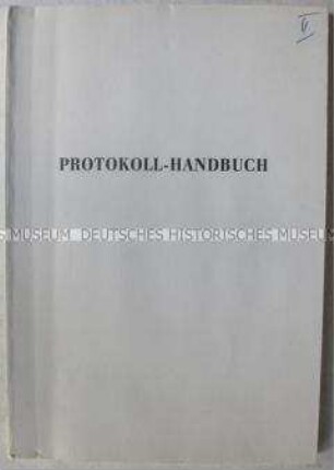 Protokollhandbuch des Außenministeriums der DDR