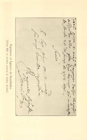 Signature of Ignacio de Santibánez