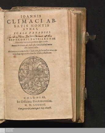 Ioannis|| Climaci Ab-||batis Montis|| Synai,|| Scala Paradisi