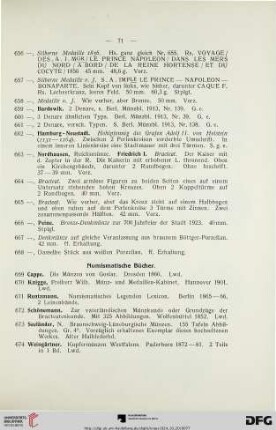 Numismatische Bücher (Nr. 669-674)