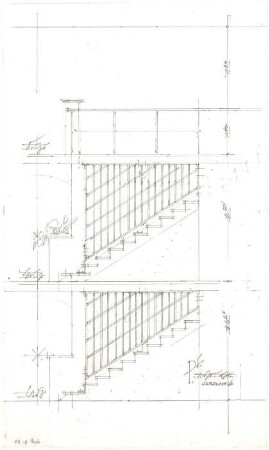 Döllgast, Hans; Pfändhausen (Bayern); Kath. Pfarrkirche - Treppe (Ansicht)