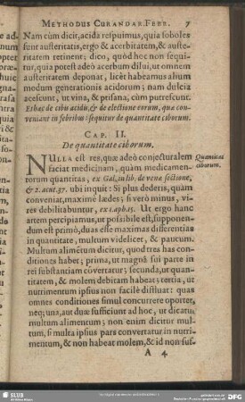 Cap. II. De quantitate ciborum