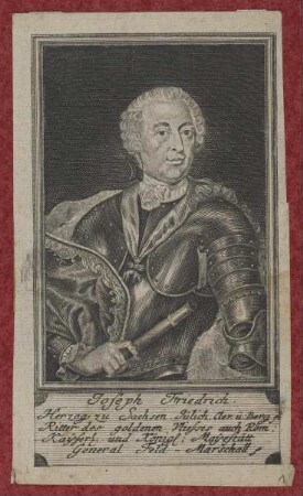 Bildnis des Joseph Friedrich zu Sachsen