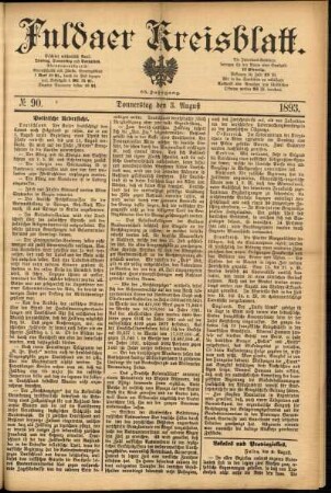 Ausgabe vom Donnerstag, den 03. August 1893.