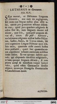 Lutherus in Comment