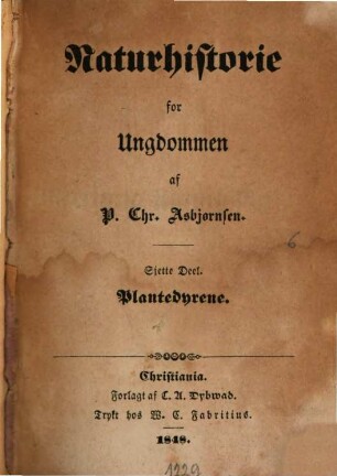 Naturhistorie for Ungdommen, 6