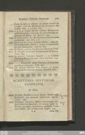 Scriptores Historiae Fossilium.