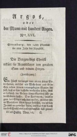 Nro. XVI