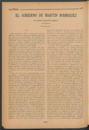 El gobierno de Martín Rodríguez - (Continuación)