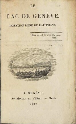 Le Lac De Genève