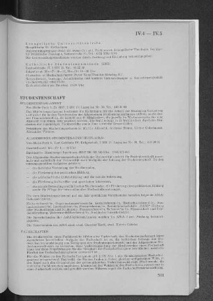 IV.5 Studentenschaft