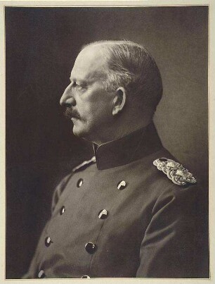 Max von Fabeck, preuss. General der Infanterie, Kommandeur XIII Armeekorps von 1913-1915, Kommandeur Infanterie-Regiment Nr. 125 in Uniform, Brustbild in Profil