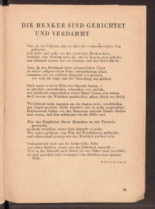 Die Henker sind gerichtet und verdammt