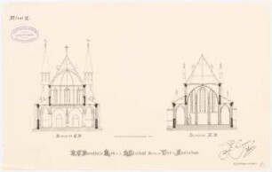 St. Nicolaas, Amsterdam: Querschnitte A-B, C-D
