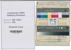 Entnazifizierung Franz Dausend , geb. 20.02.1898 (Werkzeugseinkaeufer)