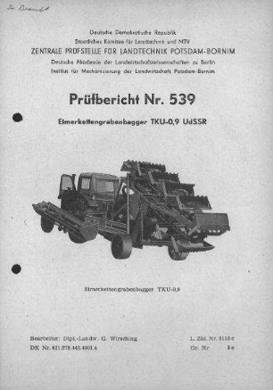 Eimerkettengrabenbagger TKU-0,9