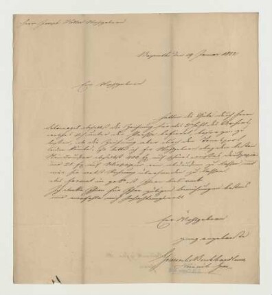 Brief von Heinrich Grau an Joseph Heller