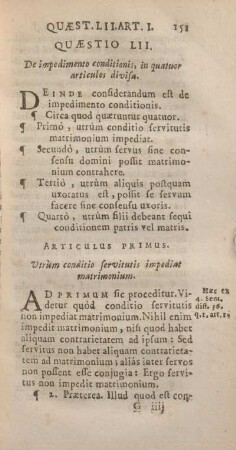 Quaestio LII. De impedimento conditionis, in quatuor articulos divisa.