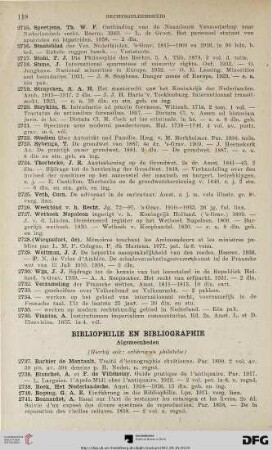 Bibliophilie en Bibliographie (Nr. 2737-2973)
