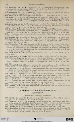 Bibliophilie en Bibliographie (Nr. 2737-2973)