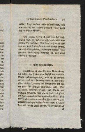 73-90, 1. Von Quetschungen
