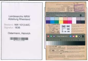 Entnazifizierung Heinrich Ostermann , geb. 17.07.1905 (Metzger)