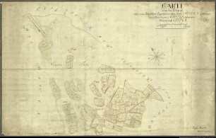 Landesaufnahme des Fürstbistums Osnabrück III Amt Vörden Bl. 7 b Kirchspiel: Engter Feldmark: Engter Ortschaft: Engter Reinkarte Teil 2: Huxelort, Engter Feld Ausf.-Art: Farbige Zeichnung auf Karton, auf Leinen aufgezogen Herst.: Johann Wilhelm Du Plat Herst.: Georg Wilhelm Du Plat (Direktion: Johann Wilhelm Du Plat) Format: ca. 70 x 110 cm Maßstab: 1 : 3 840