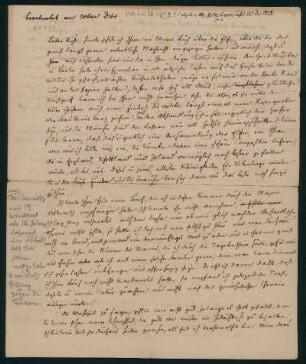 Brief von Wilhelm Grimm an Ludwig Sigismund Ruhl