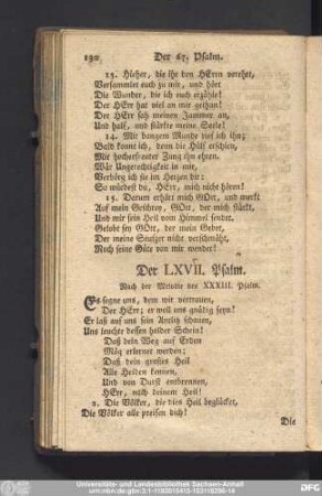 Der LXVII. Psalm.