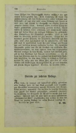Vorrede zur sechsten Auflage