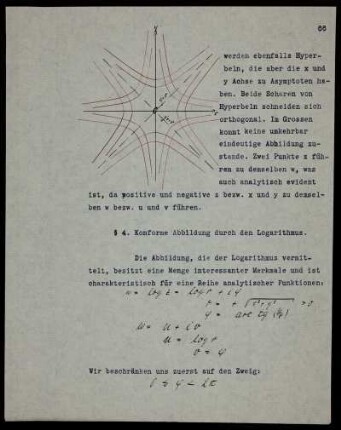 § 4. Konforme Abbildung durch den Logarithmus.