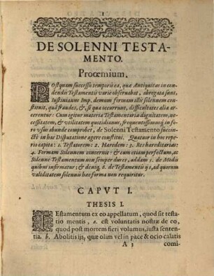 Disputatio Iuridica De Testamento Solenni