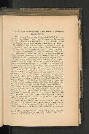 Die Resultate der meteorologischen Beobachtungen auf der Station Misahöhe 1890/1891.