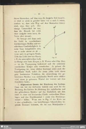 1. Allgemeines Gesetz der Brechung des Lichtes