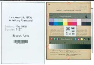 Entnazifizierung Aloys Strauch , geb. 22.06.1902 (Spediteur)