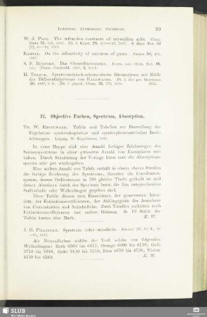 12. Objective Farben, Spectrum, Absorption