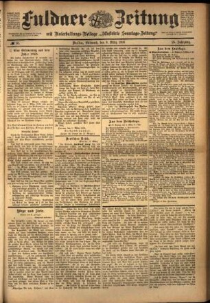 Ausgabe vom Mittwoch, den 09. März 1898.