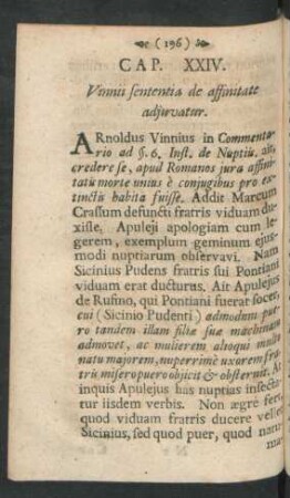 Cap. XXIV. Vinnii sententia de affinitate adiuvatur
