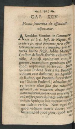 Cap. XXIV. Vinnii sententia de affinitate adiuvatur