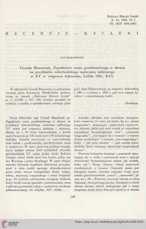 51: Urszula Mazurczak, Zagadnienie czasu przedstawionego w obrazie na przykładzie niderlandzkiego malarstwa tablicowego w XV w. rozprawa doktorska : Lublin 1981, KUL