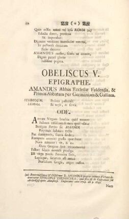 Obeliscus V.